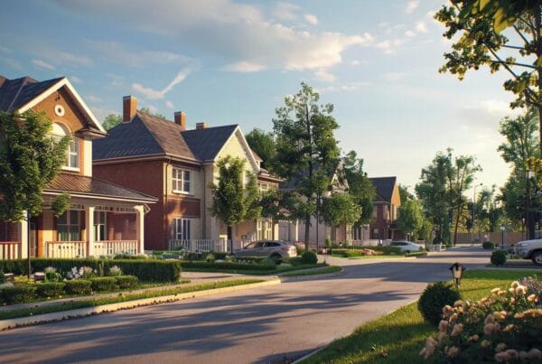 real houses with street no text no lettering